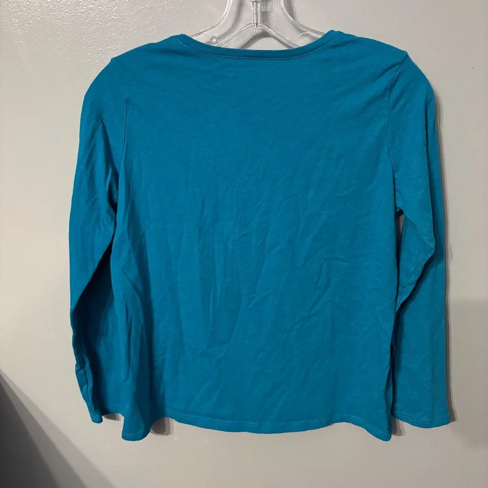 Snow Princess‎ Long Sleeve Crewneck Graphic Tee Turquoise (Girls XXL 16)